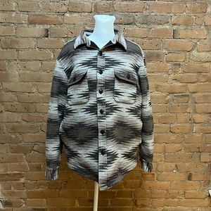 Pendleton virgin wool quilted jacket with Aztec design